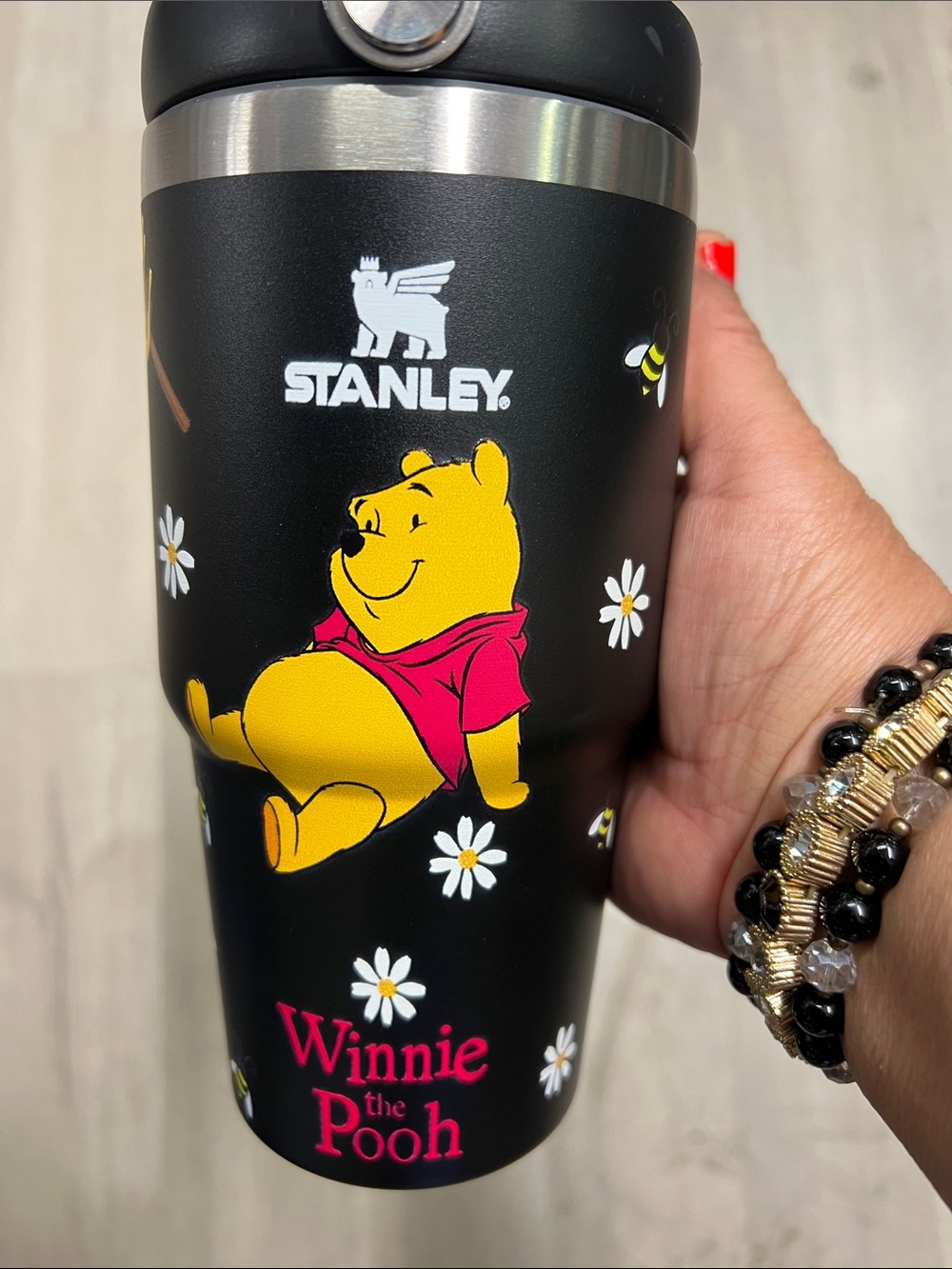 Stanley Winnie the Pooh Black Travel Tumbler